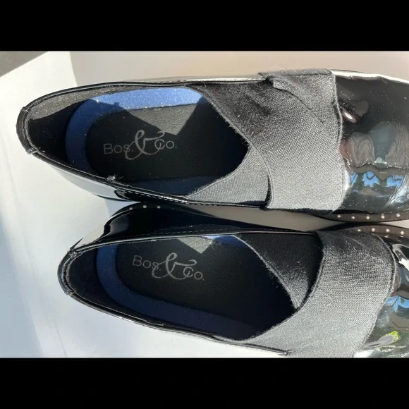 BOS & Co studded patent leather loafer / oxford 39 us8 - Picture 3 of 15